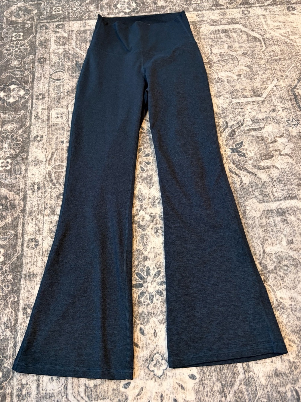Quince blue Flared High-Rise Leggings